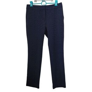 Ann Taylor LOFT Polka Dot Straight Leg Pants Navy White Size 2 F27